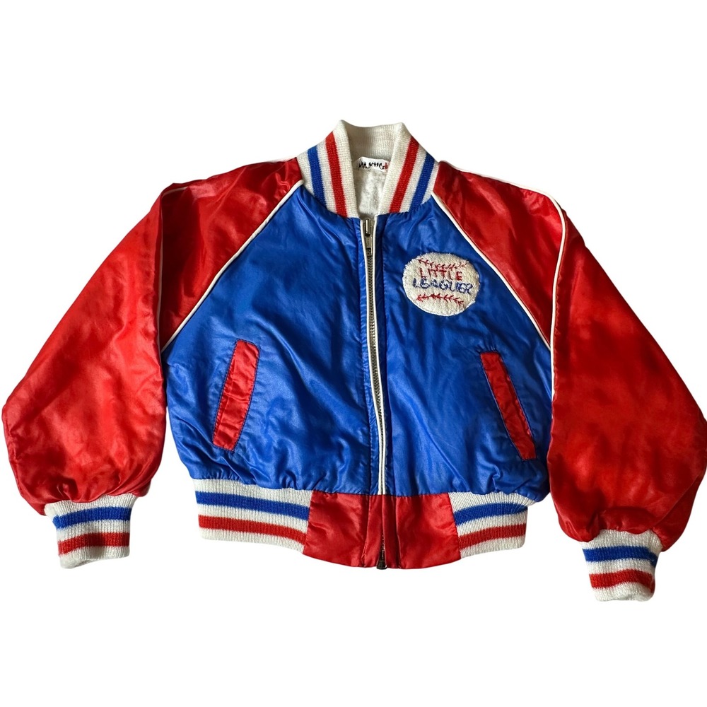 Vtg 70s/80s Osh Kosh Sears Little Leaguer Satin Varsity Bomber
Jacket RN 37904